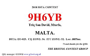 9H6YB QSL image awaited.